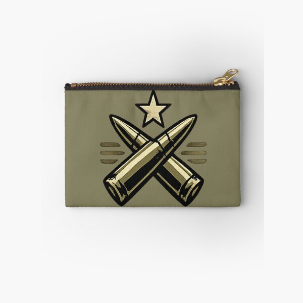 Item preview, Golden Crossed Bullets with Star – Military Emblem Design designed and sold by myforestfog.