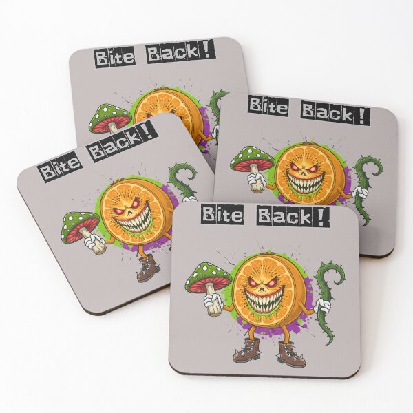 Item preview, Pscho Kumquat- Edgy Evil Food Streetwear designed and sold by MBBialyPiksel.