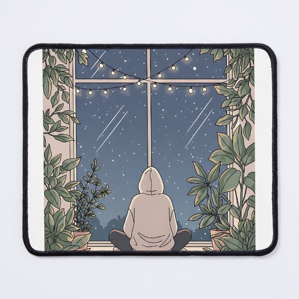 Item preview, shy teenage sitting on the bedroom floor surrounded by plants designed and sold by iwzzuel.