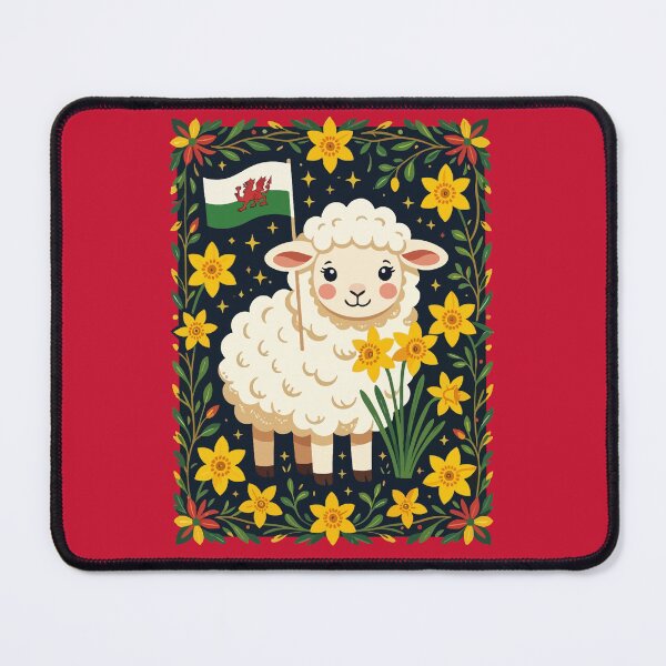 Item preview, Wales Follower Cute Lamb Surrounded By Daffodils designed and sold by taiche.