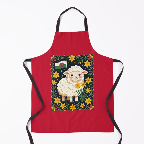 Item preview, Wales Follower Cute Lamb Surrounded By Daffodils designed and sold by taiche.