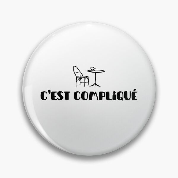Item preview, C'est Compliqué  Funny French Cafe Quote Art designed and sold by Mars Babe.
