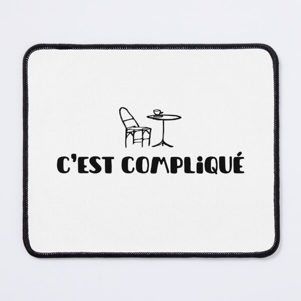 Item preview, C'est Compliqué Funny French Cafe Quote Art designed and sold by Mars Babe.