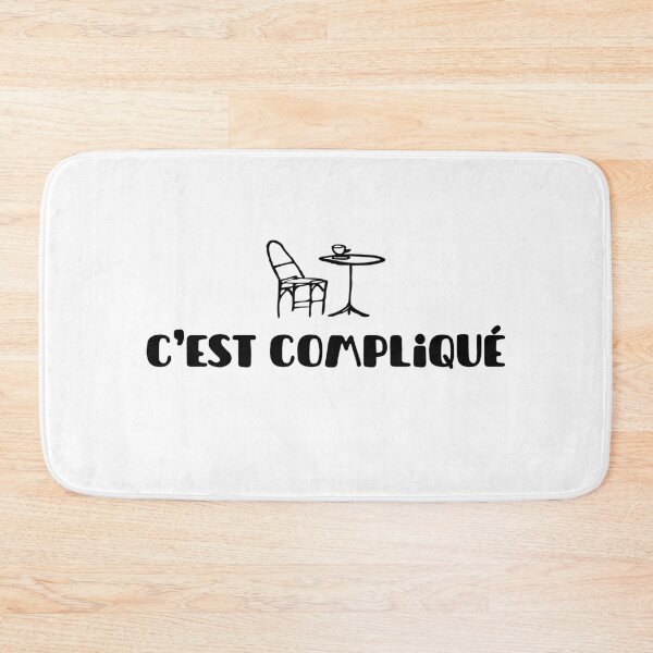 Item preview, C'est Compliqué  Funny French Cafe Quote Art designed and sold by Mars Babe.