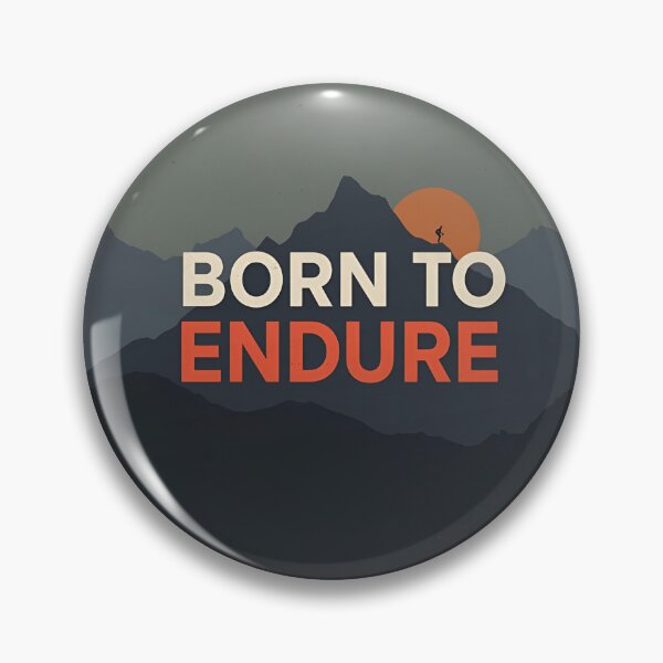 Item preview, Born to Endure – Motivational Mountain Ridge Design for Endurance Athletes designed and sold by endurothreads.