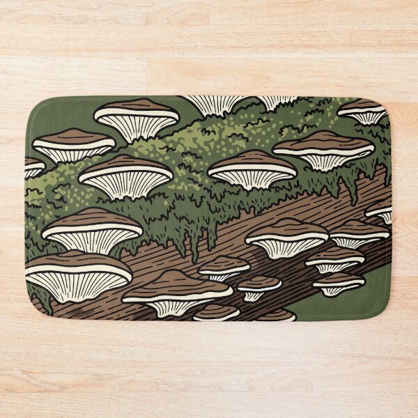 Item preview, Mushrooms on Tree Stump - Forest Scene designed and sold by BRU Design.