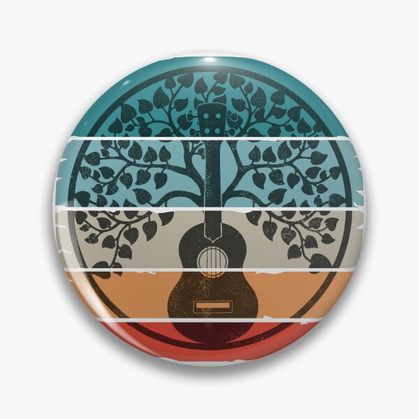 Item preview, Ukulele Mandala on retro sunset designed and sold by UkeverseGifts.