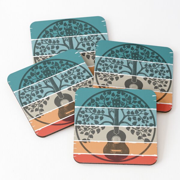 Item preview, Ukulele Mandala on retro sunset designed and sold by UkeverseGifts.