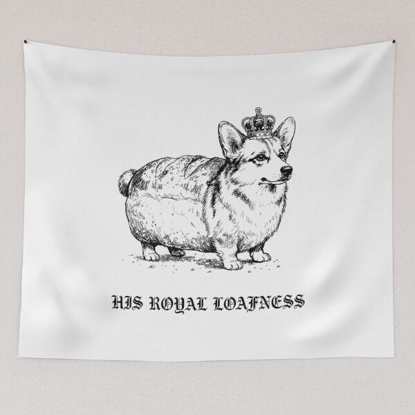 Item preview, His Royal Loafness - Pembroke Welsh Corgi Dog designed and sold by bapupa.