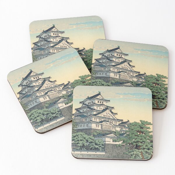 Item preview, Himeji Castle by Hasui Kawase: Japanese Castle Art Print designed and sold by artofuniverse.