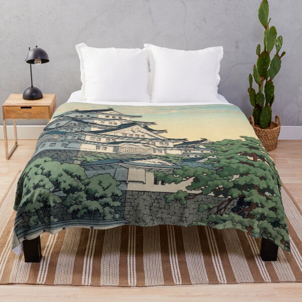 Item preview, Himeji Castle by Hasui Kawase: Japanese Castle Art Print designed and sold by artofuniverse.