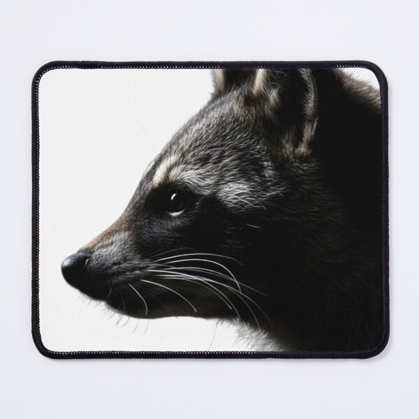 Item preview, Dark Raccoon Profile Low Key Wildlife Portrait designed and sold by LuxeLayouts.