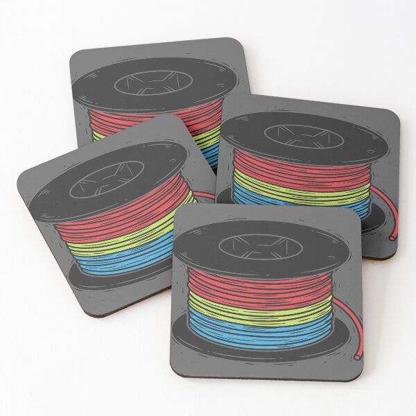Item preview, Woodcut Rainbow Filament spool designed and sold by BRU Design.