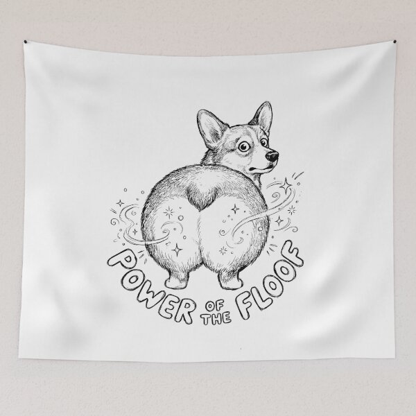 Item preview, Power of the Floof - Pembroke Welsh Corgi Dog designed and sold by bapupa.
