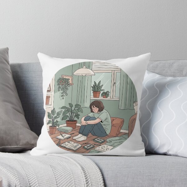 Item preview, Shy teenage sitting on the bedroom floor designed and sold by iwzzuel.