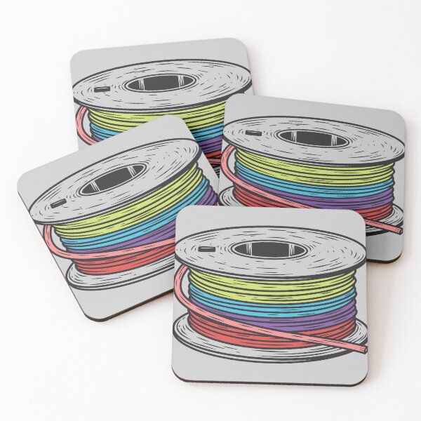 Item preview, Rainbow FIlament Spool Linograph designed and sold by BRU Design.