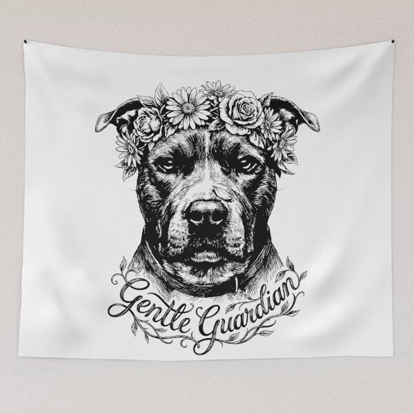 Item preview, Floral Defender - Pit Bull Dog designed and sold by bapupa.