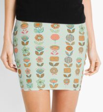 Abstract Garden Neon Zombie Mini Skirt