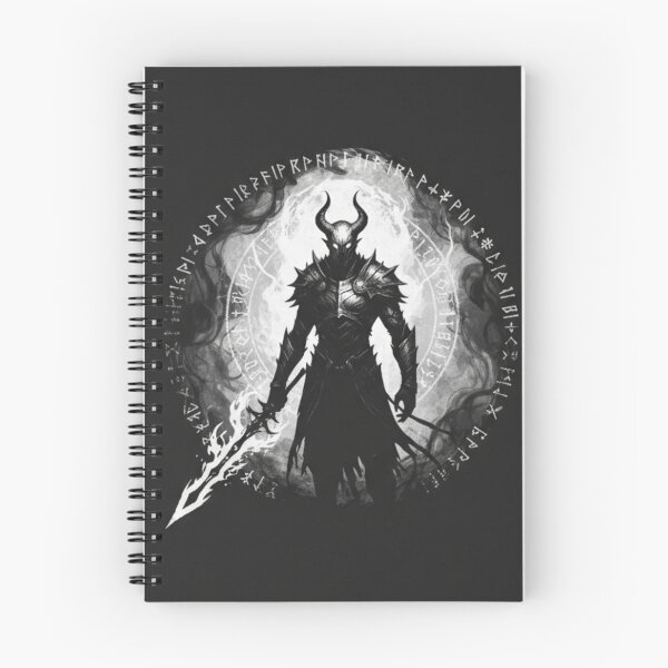 Item preview, Dark Fantasy Demon Warrior Rune Circle Art designed and sold by LuxeLayouts.