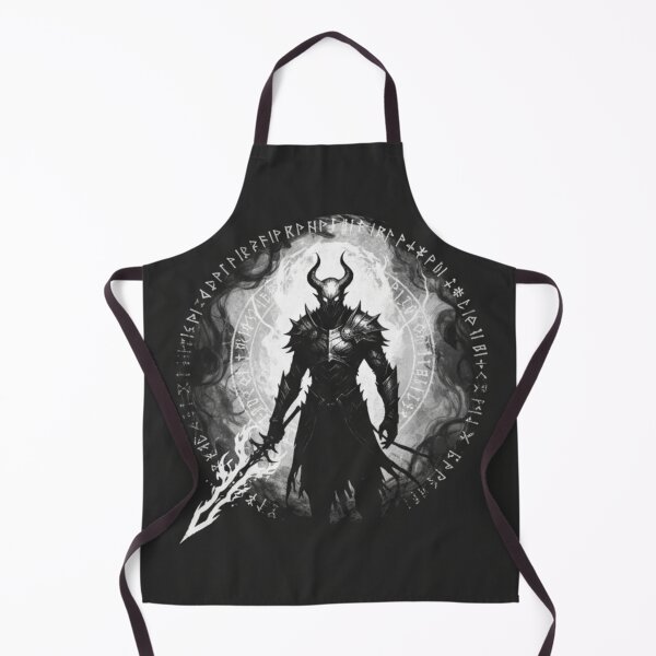 Item preview, Dark Fantasy Demon Warrior Rune Circle Art designed and sold by LuxeLayouts.