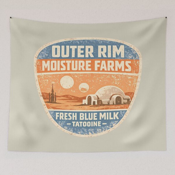 Item preview, Outer Rim Moisture Farms Fresh Blue Milk Label designed and sold by agearb.