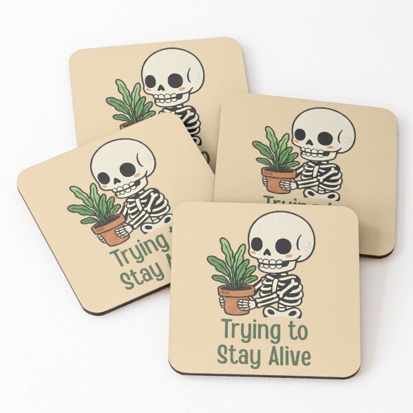 Item preview, Funny Skeleton Gardener Trying To Stay Alive designed and sold by draft & digital.