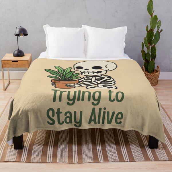 Item preview, Funny Skeleton Gardener Trying To Stay Alive designed and sold by draft & digital.