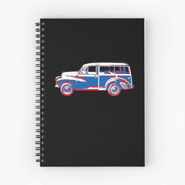 Item preview, Morris Minor Traveller British classic car block red/white/blue designed and sold by soitwouldseem.