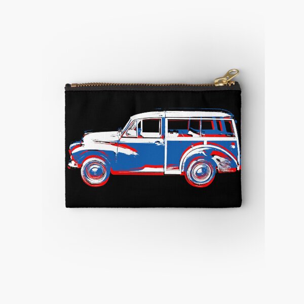 Item preview, Morris Minor Traveller British classic car block red/white/blue designed and sold by soitwouldseem.