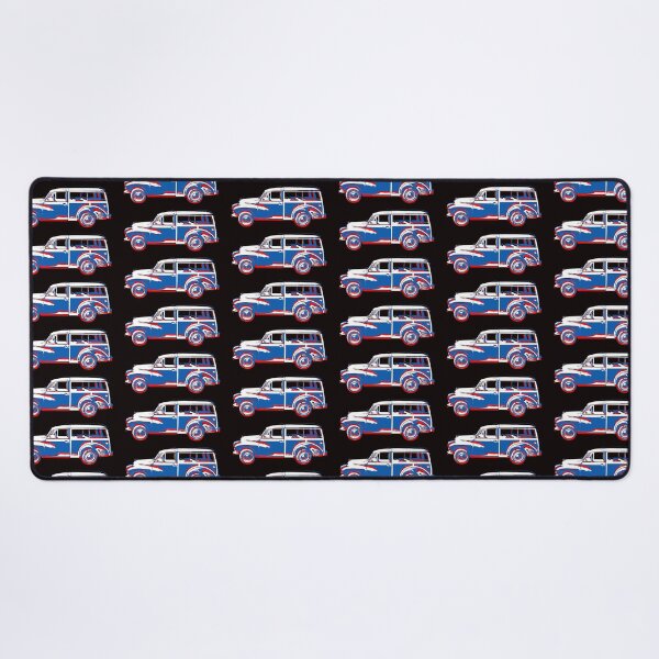 Item preview, Morris Minor Traveller British classic car block red/white/blue designed and sold by soitwouldseem.