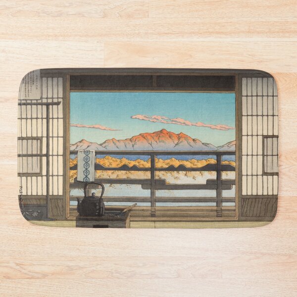 Item preview, Morning at Hot Spring Resort in Arayu by Hasui Kawase: Japandi Wall Art designed and sold by artofuniverse.