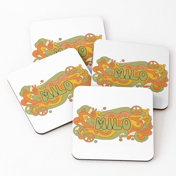 Item preview, Milo Retro Groovy 70s Peace Sign Name Art designed and sold by MBBialyPiksel.