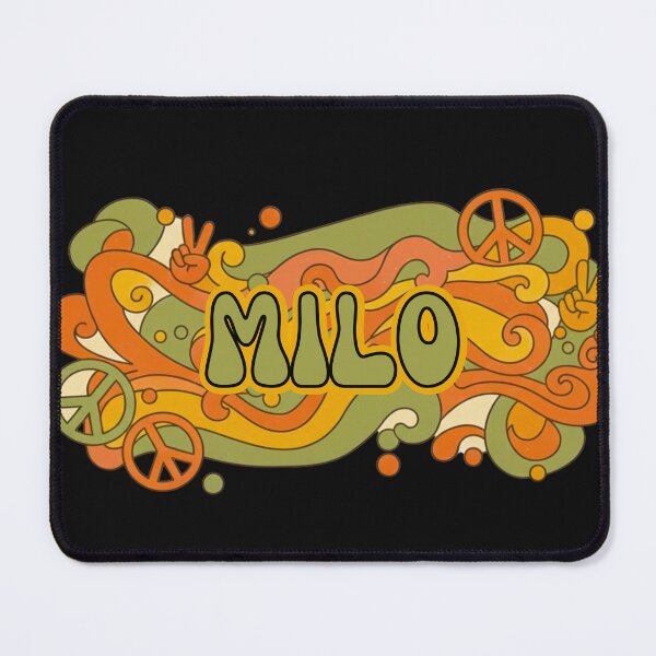 Item preview, Milo Retro Groovy 70s Peace Sign Name Art designed and sold by MBBialyPiksel.