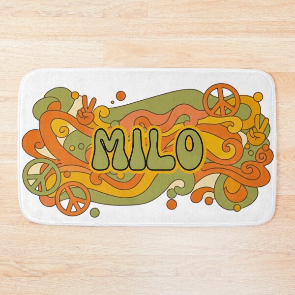 Item preview, Milo Retro Groovy 70s Peace Sign Name Art designed and sold by MBBialyPiksel.