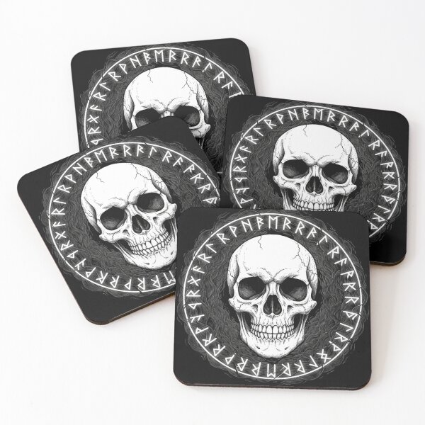 Item preview, Gothic Skull Runic Circle Occult Emblem designed and sold by LuxeLayouts.