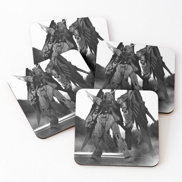 Item preview, black white ZGMF X42S Destiny Gundam Full Burst Mode digital art designed and sold by sabartgunpla.