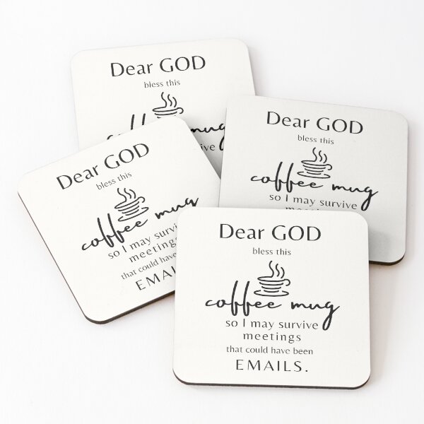 Item preview, Dear God - Funny Coffee Prayer For Office Workers designed and sold by Anniko Art Studio.