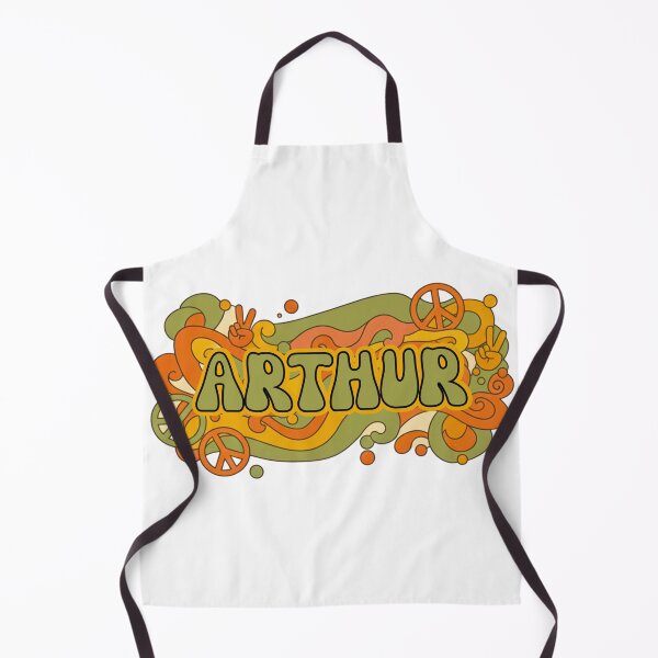 Item preview, Arthur Retro Groovy 70s Peace Sign Name Art designed and sold by MBBialyPiksel.