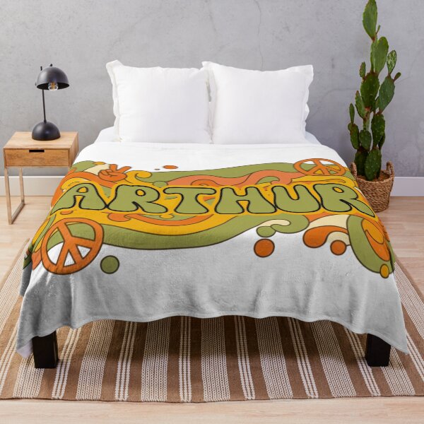 Item preview, Arthur Retro Groovy 70s Peace Sign Name Art designed and sold by MBBialyPiksel.