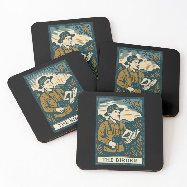 Item preview, The Birder – Retro Illustration for Birdwatchers designed and sold by BRU Design.