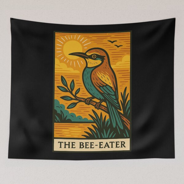 Item preview, The Bee-Eater – Vibrant Sunset Bird Illustration designed and sold by BRU Design.