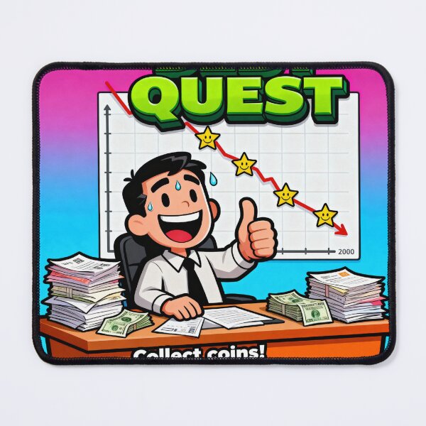 Item preview, Debt Quest Flash Game Parody - Retro Gaming Humor designed and sold by PictorialWhimsy.