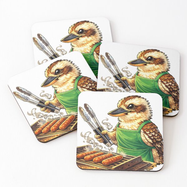 Item preview, Funny Barbecue Kookaburra Aussie Humor Cartoon designed and sold by WhoopWhoopCo.
