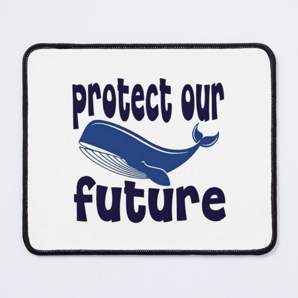 Item preview, Protect Our Future Whale Minimal Blue Illustration designed and sold by SkeletonsDanger.