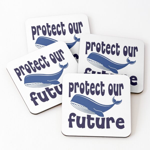 Item preview, Protect Our Future Whale Minimal Blue Illustration designed and sold by SkeletonsDanger.