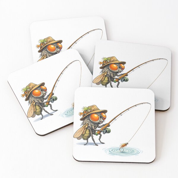 Item preview, Funny Fly Fishing Angler Cartoon Illustration Design designed and sold by WhoopWhoopCo.