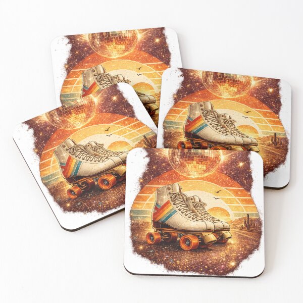 Item preview, Copy of retro roller skates at sunset – 70s vintage design designed and sold by Sunset Syndicate.