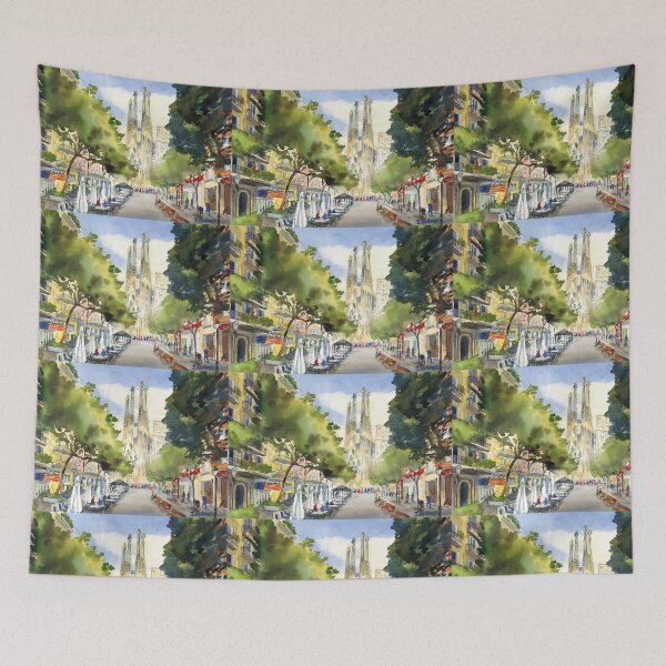 Item preview, Sagrada Familia. Streets of Barcelona, ​​Spain designed and sold by Colibri77.