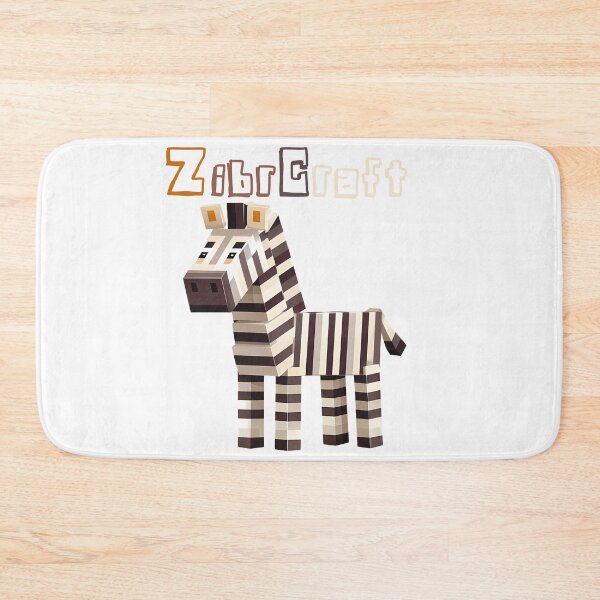 Item preview, ZibrCraft Minecraft Zebra - Cute Blocky Lego Style Art Print designed and sold by DesignArtist.ia.