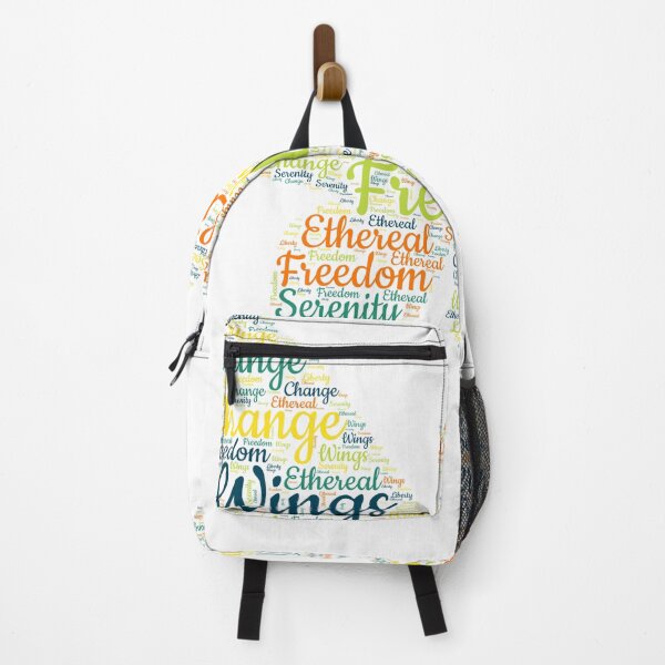 Item preview, Butterfly Word Art – Freedom & Serenity Typography designed and sold by dkza.